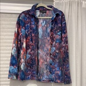 tie dye jacket button up
